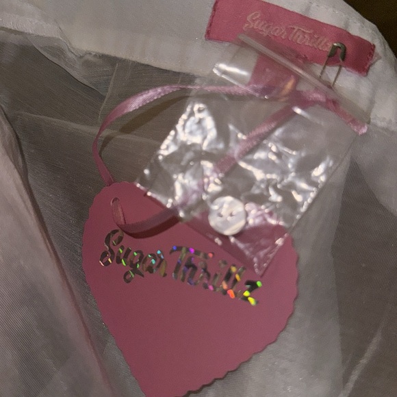 NWOT Dolls Kill Sugar Thrillz I Totally Paused Sheer Top - Picture 6 of 7